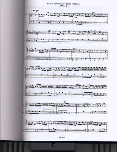 Vivaldi, Antonio: Sonatas RV 815 and RV 816 for Violin kaknd basso continuo