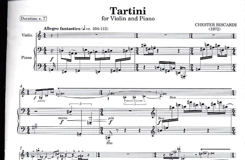 Biscardi, Chester: Tartini (violin & piano)