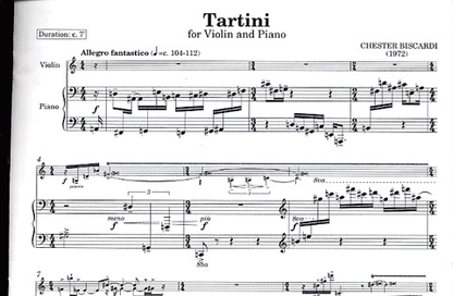 Biscardi, Chester: Tartini (violin & piano)