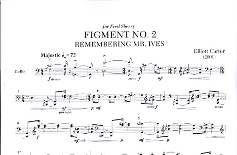 Carter, E.: Figment No. 2, Remembering Mr. Ives (cello)