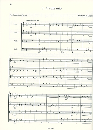 Turner, Barry Carson: Beautiful Dreamer 10 Popular String Quartets (score and parts)