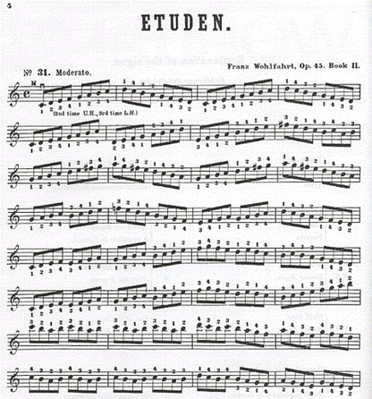 Wohlfahrt: Sixty Etudes Op. 45 #2 (violin solo) FISCHER