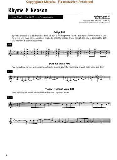 Wood: Dave Matthews Band - Just The Riffs For Violin (violin)