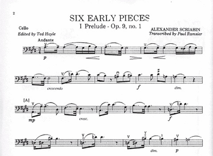 Scriabin, A. (Ramsier): Six Early Pieces (cello & piano)