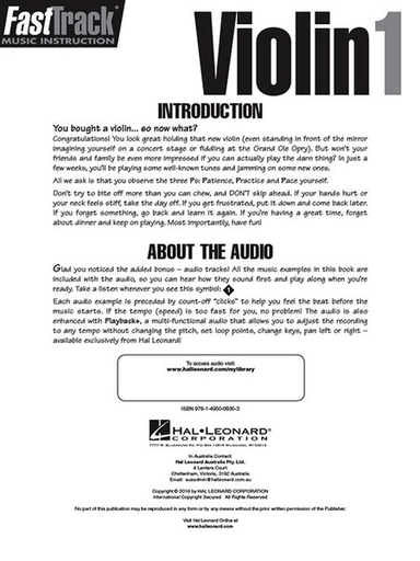 Clark, P.: Fast Track Music Instruction, Violin 1 (violin and audio access)