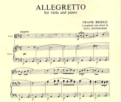 Bridge, Frank: Allegretto (viola & piano)