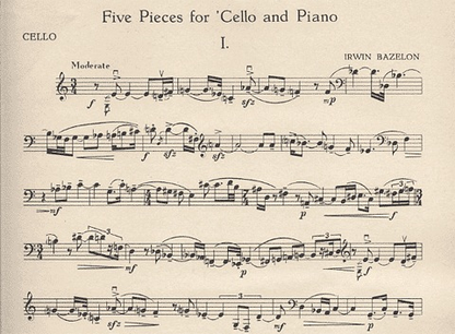 Bazelon, Irwin: 5 Pieces for Violoncello & Piano