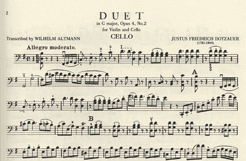 Dotzauer, J.F.: Duet in G Major Op.4 No.2 for Violin & Cello