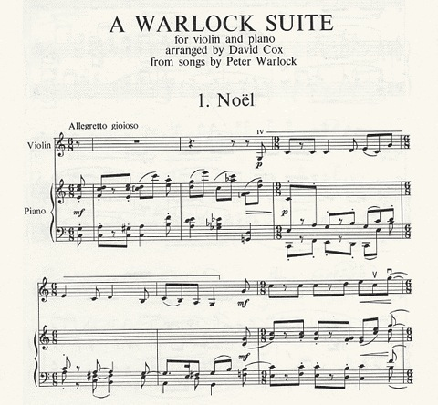 Warlock: Suite (violin & piano)