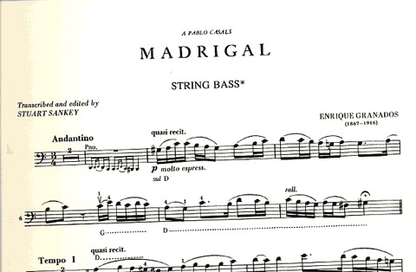 Granados, Enrique (Sankey): Madrigal in A minor (bass & piano)