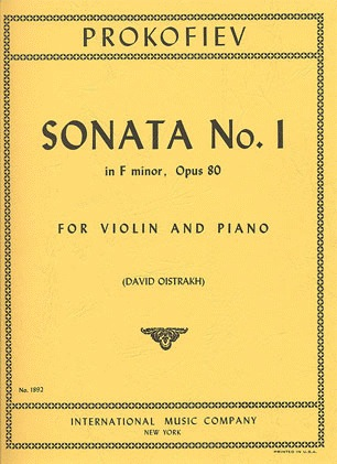 Prokofiev, Sergei (Oistrakh): Sonata No.1 in F minor Op.80 (Violin & Piano)