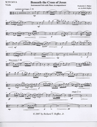 Heffler, R.: Beneath the Cross of Jesus (viola & piano)
