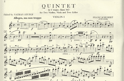 Schubert, Franz: Quintet in C Major Op.163 (2 violins, viola, 2 cellos)