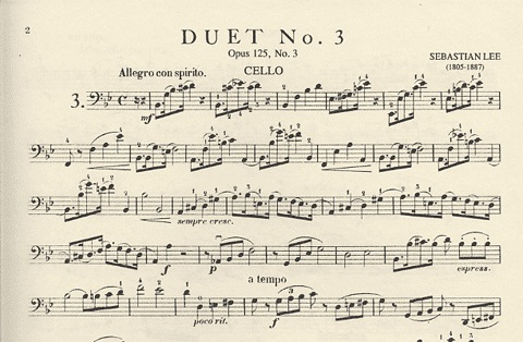 Lee, Sebastian: Duet Op.125 #3 for violin & cello