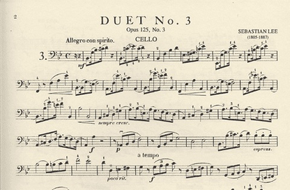 Lee, Sebastian: Duet Op.125 #3 for violin & cello