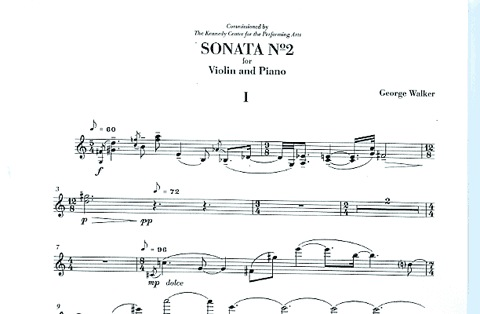 Walker, George: Violin Sonata #2 (violin & piano)
