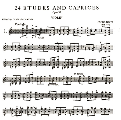 Dont, Jakob (Galamian): Etudes & Caprices, Op.35 (violin) IMC