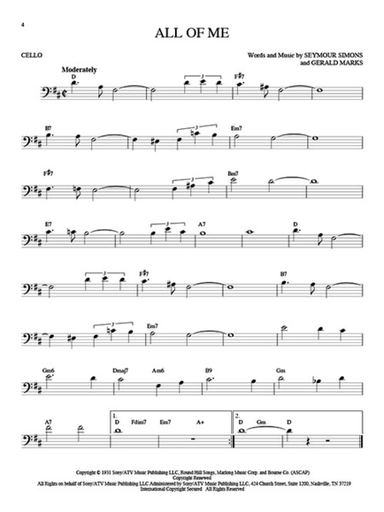 101 Jazz Songs (cello)