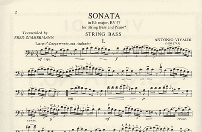 Vivaldi, A.: Sonata #1 Bb FXIV n.1 (bass & piano)