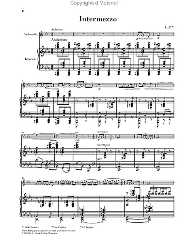 Debussy, C. (Heinemann, ed.): Intermezzo and Scherzo (cello & piano)