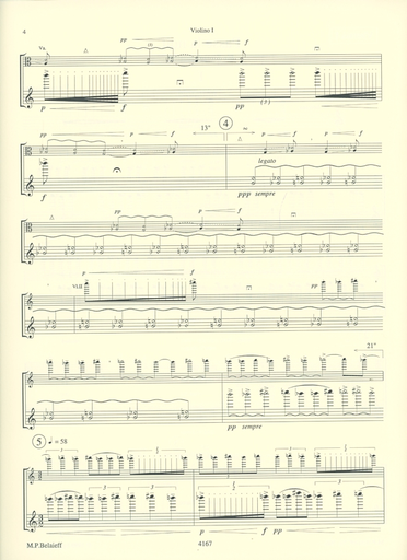 Kissine, Victor: Passe la nuit for String Quartet (parts)