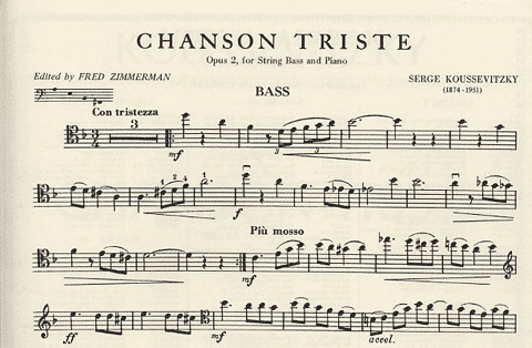 Koussevitzky, Serge: Chanson Triste Op.2 (bass & piano)