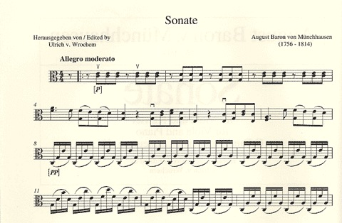 Munchhausen, August Baron von: Sonate (viola & piano)
