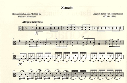 Munchhausen, August Baron von: Sonate (viola & piano)