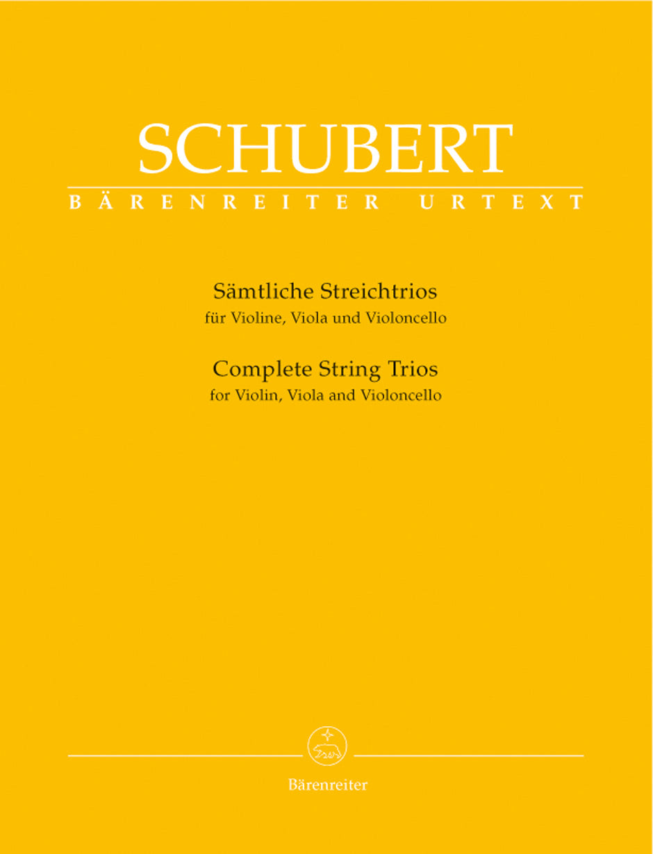 Schubert, Franz (Aderhold): Complete String Trios (violin, viola, cello) Barenreiter