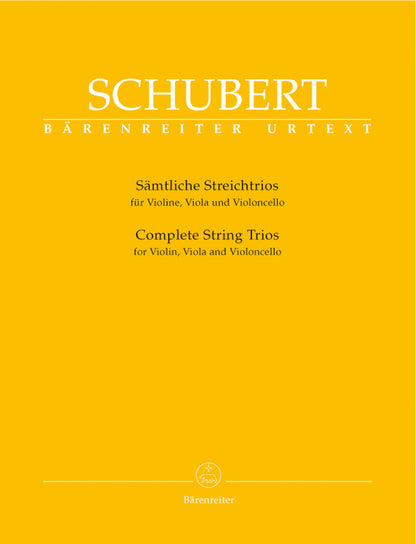 Schubert, Franz (Aderhold): Complete String Trios (violin, viola, cello) Barenreiter