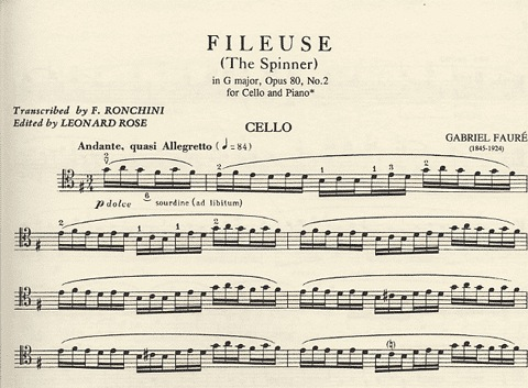 Faure, Gabriel (Rose): Fileuse Op.80#2 (cello & piano)