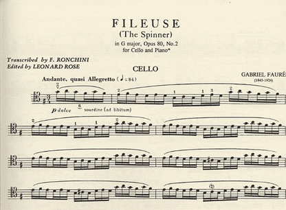 Faure, Gabriel (Rose): Fileuse Op.80#2 (cello & piano)