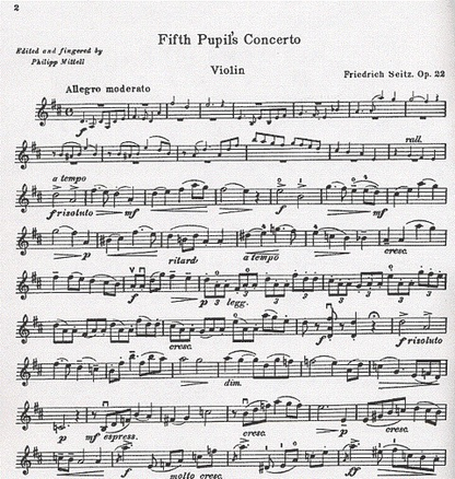 Seitz, Friedrich: Fifth Pupil's Concerto Op.22 (Violin and Piano)