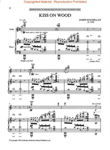MacMillan, J.: Kiss on Wood (violin & piano)
