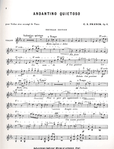 Franck, Cesar: Andante Quietoso Op.6 (violin & piano)