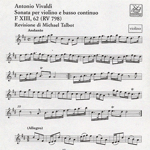 Vivaldi, A.: Sonata FXIII, 62RV78 (violin & piano)