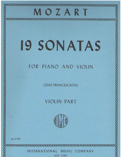 Mozart, W.A. (Flesch-Schnabel): 19 Sonatas (Violin & Piano)