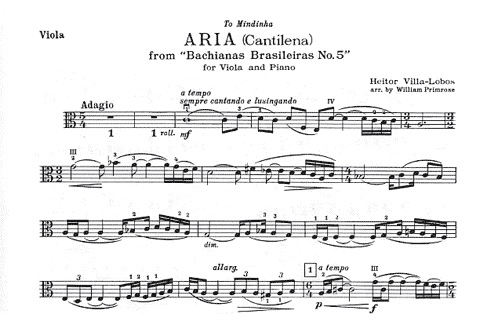 Villa-Lobos: Cantilena from Bachianas Brasilieras #5 (viola & piano)
