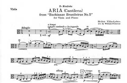 Villa-Lobos: Cantilena from Bachianas Brasilieras #5 (viola & piano)