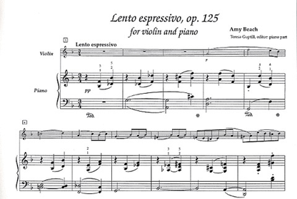 Beach, Amy: Lento Espressivo (violin & piano)