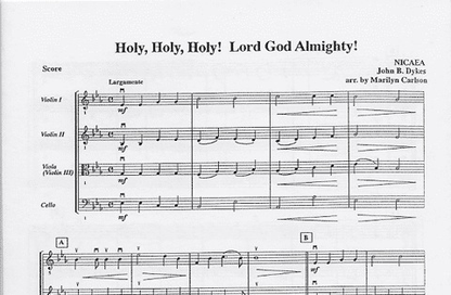 Carlson, Marilyn: Holy, Holy, Holy (string quartet)