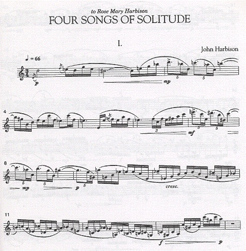 Harbison, John: Four Songs of Solitude for Solo Violin