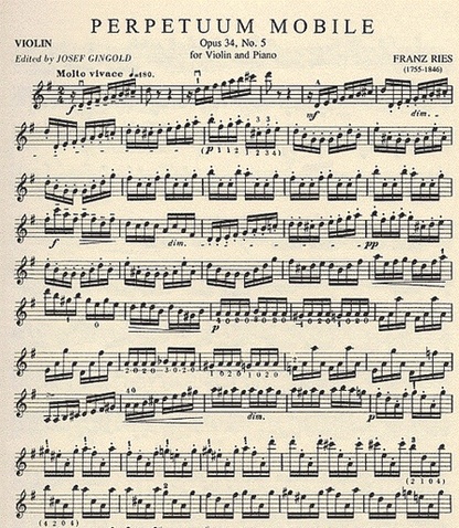 Ries: Perpetuum Mobile Op.34 No.5 (violin & piano)