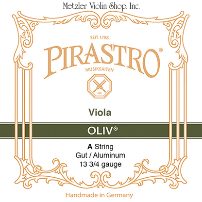 Pirastro OLIV viola A string, gut/aluminum, medium, straight in tube