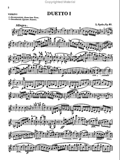 Spohr, L.: 6 Duets, Op.67 and 148, Vol.1 (2 violins)