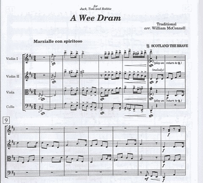 McConnell, W.: A Wee Dram (string quartet)