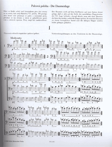 Cerny, Frantisek: Technical Studies for Double Bass (Technische Studien fur Kontrabass) Barenreiter