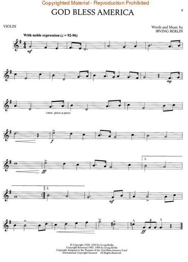 Berlin, Irving: God Bless America and Other Patriotic Favorites (violin)