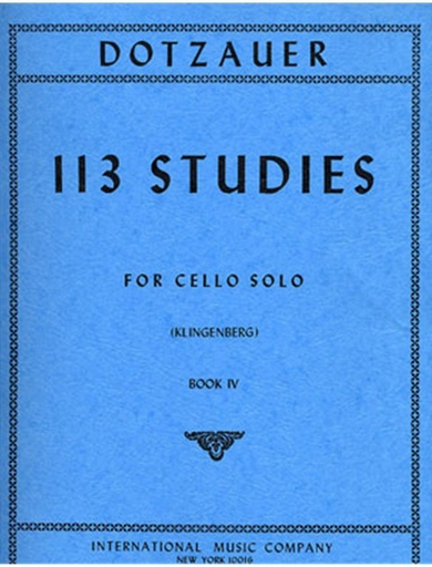 Dotzauer (Klingenberg): 113 Studies Vol.4 (cello)
