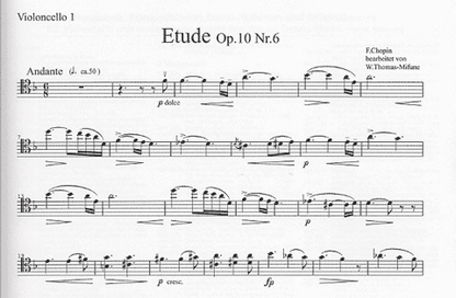Chopin (Thomas-Mifune): Prelude Op.28 No.4/Etude Op.10 No.6 (4 Cellos)